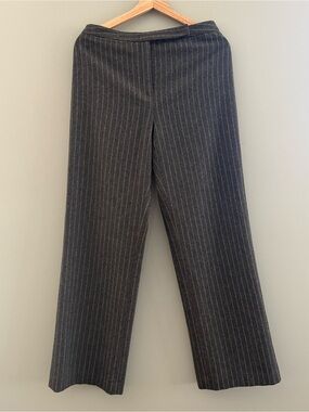 Ann Taylor Vintage Grey Wool Pinstriped Trousers - 6
